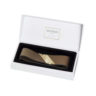 BALMAIN Leather Headband Brown - TBBS