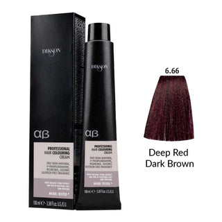 DIKSON AargaBeta Colouring Cream 6.66 Deep Red Dark Brown (100ml) - TBBS