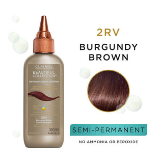 CLAIROL Beautiful Collection Advanced Gray Solutions Hair Color - Level 2 - Burgandy Brown 2RV - TBBS