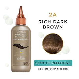 CLAIROL Beautiful Collection Advanced Gray Solutions Hair Color - Level 2 - Rich Dark Brown - 2A - TBBS