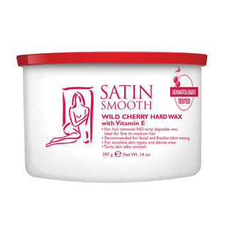 SATIN SMOOTH Wild Cherry Hard Wax (14oz) - TBBS
