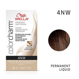 WELLA Color Charm Permanent Liquid Color Medium Natural Warm Brown 4NW - TBBS