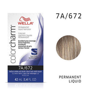 WELLA Color Charm Permanent Liquid Color Medium Smokey Ash Brown 672 - TBBS