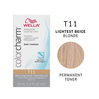 WELLA Color Charm Permanent Liquid Toner Lightest Beige Blonde T11 - TBBS