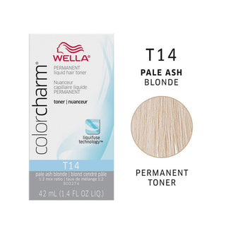 WELLA Color Charm Permanent Liquid Toner Pale Ash Blonde T14 - TBBS
