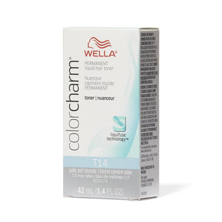 WELLA Color Charm Permanent Liquid Toner Pale Ash Blonde T14 - TBBS