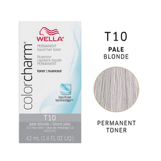 WELLA Color Charm Permanent Liquid Toner Pale Blonde T10 - TBBS
