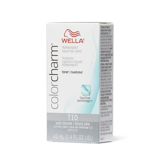 WELLA Color Charm Permanent Liquid Toner Pale Blonde T10 - TBBS