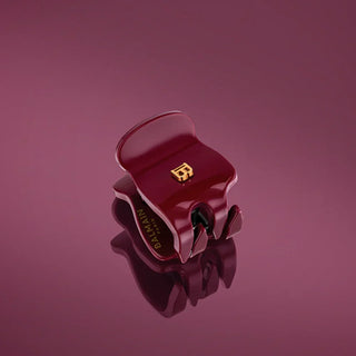 BALMAIN Pince A Cheveux Extra Small Velvet Burgundy