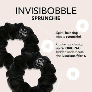 INVISIBOBBLE Sprunchie Spiral Hair Ring True Black (2 Pack)