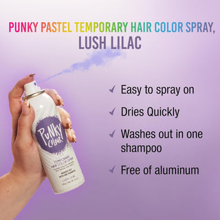 PUNKY COLOUR Temporary Hair Color Spray - Lush Lilac (3.5oz)