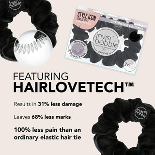 INVISIBOBBLE Sprunchie Spiral Hair Ring True Black (2 Pack)
