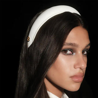 BALMAIN Legacy Leather Puffed Headband FW24