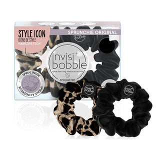 INVISIBOBBLE Sprunchie Spiral Hair Rings True Black & Purrfection (2 Pack)