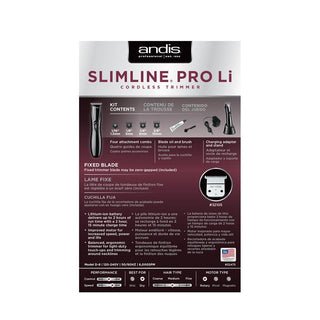 ANDIS Slimline® Pro Li T-Blade Trimmer Black - TBBS