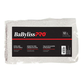 BABYLISS Cotton Towels with Gray Stripe 12/pk - TBBS