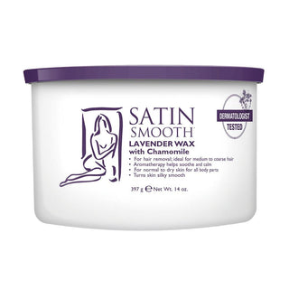 SATIN SMOOTH Lavendar/Chamomile Cream Wax (14oz) - TBBS