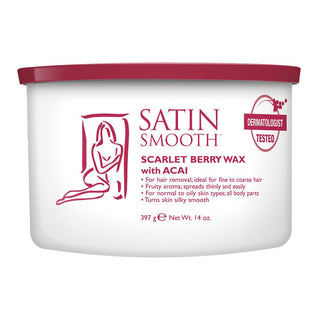 SATIN SMOOTH Scarlet Berry Wax With Acai (14oz) - TBBS