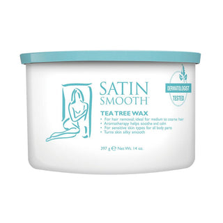 SATIN SMOOTH Tea Tree Cream Wax (14oz) - TBBS